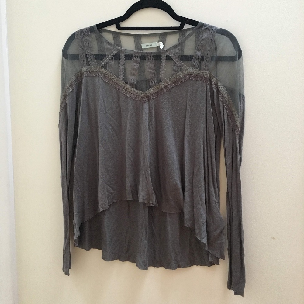 UO Kimchi Blue Long Sleeve Lace Blouse